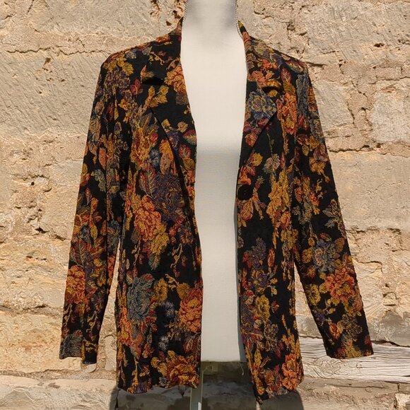 Chico's Women's Blazer Style Light Jacket Floral - Picture 5 of 8